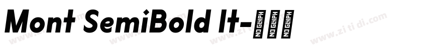 Mont SemiBold It字体转换